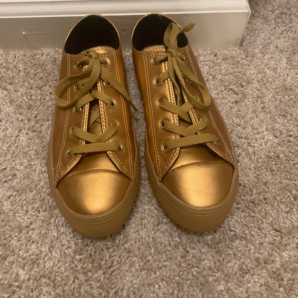 Kids Gold Low Cut Chucks